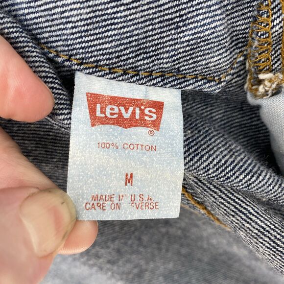 Levi's Denim Trucker Jacket Men's Medium Blue 70507 Made in USA Vintage 1980's - Picture 10 of 16